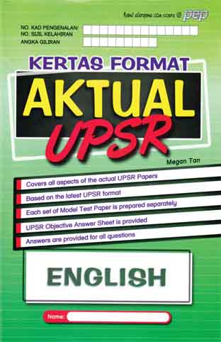 KERTAS FORMAT AKTUAL UPSR ENGLISH